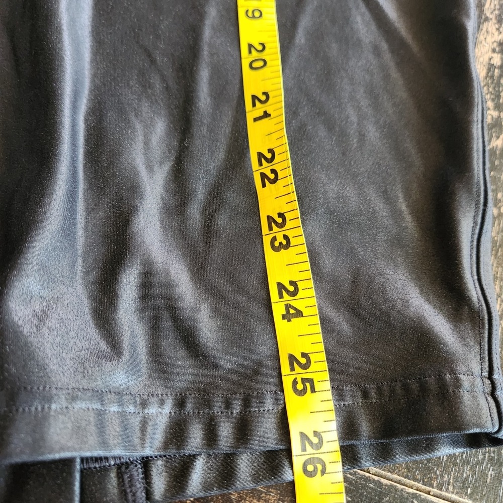 SPANX Faux Leather Black Pencil Skirt Knee Length Size M High Waisted - Picture 7 of 7